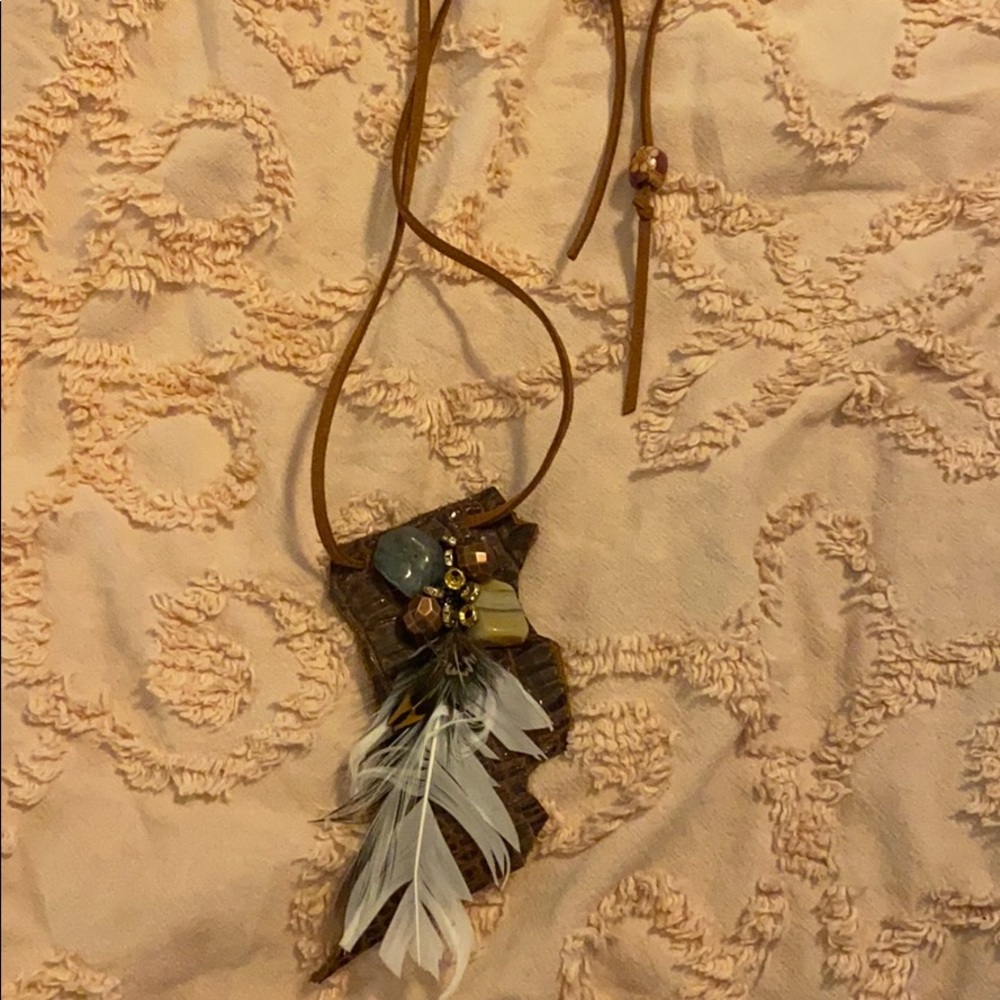 Featherstone leather necklace